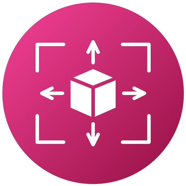 Vectorontwerp 3D-model Icon Style