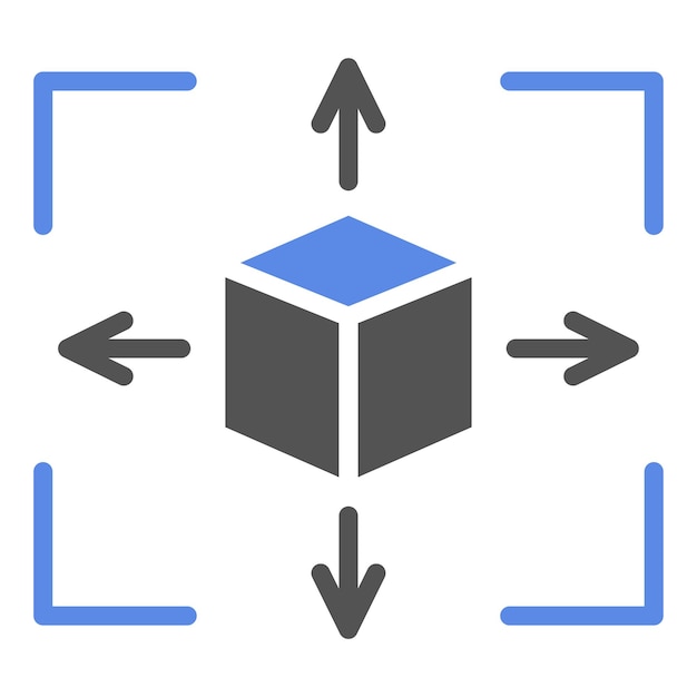 Vectorontwerp 3D-model Icon Style