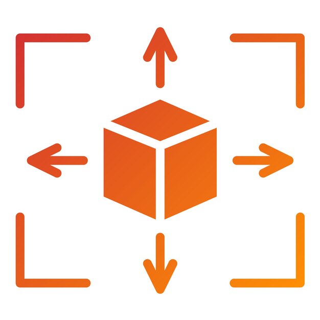 Vectorontwerp 3D-model Icon Style