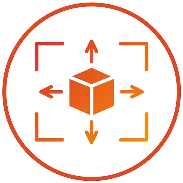 Vectorontwerp 3D-model Icon Style