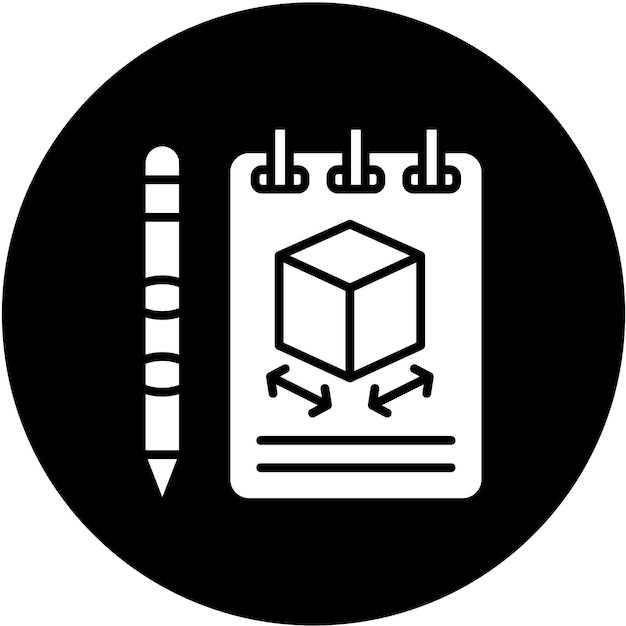 Vectorontwerp 3D-modellering Icon Style