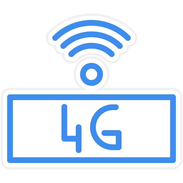 Vectorontwerp 4G Icon Style