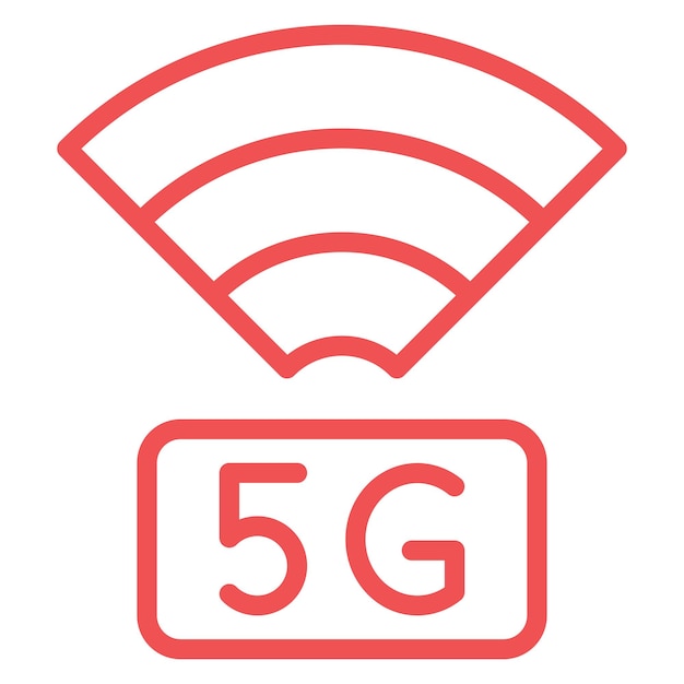 Vectorontwerp 5G-netwerk icoon stijl