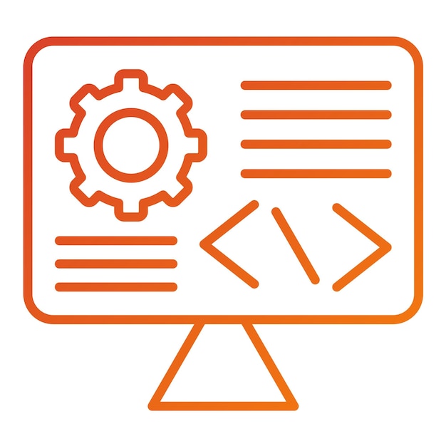 Vectorontwerp aangepaste codering Icon stijl