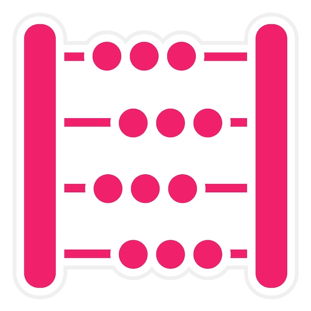 Vectorontwerp Abacus Icon Style
