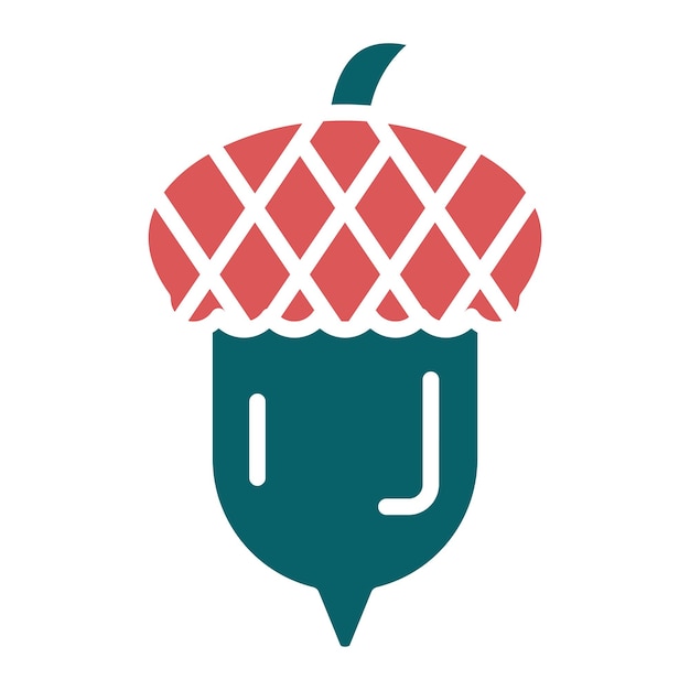 Vector vectorontwerp acorn icon style