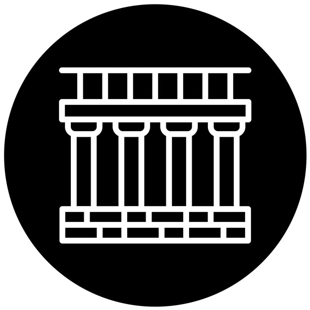 Vectorontwerp Acropolis Icon Style