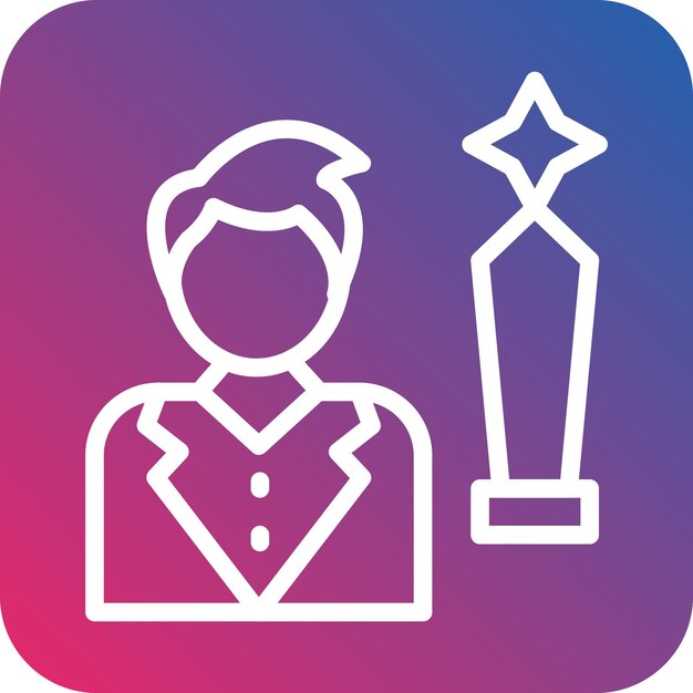 Vectorontwerp Acteur Icon Style