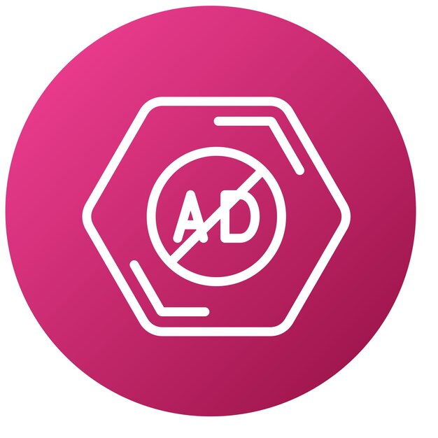 Vectorontwerp AD Blocker Icon Stijl