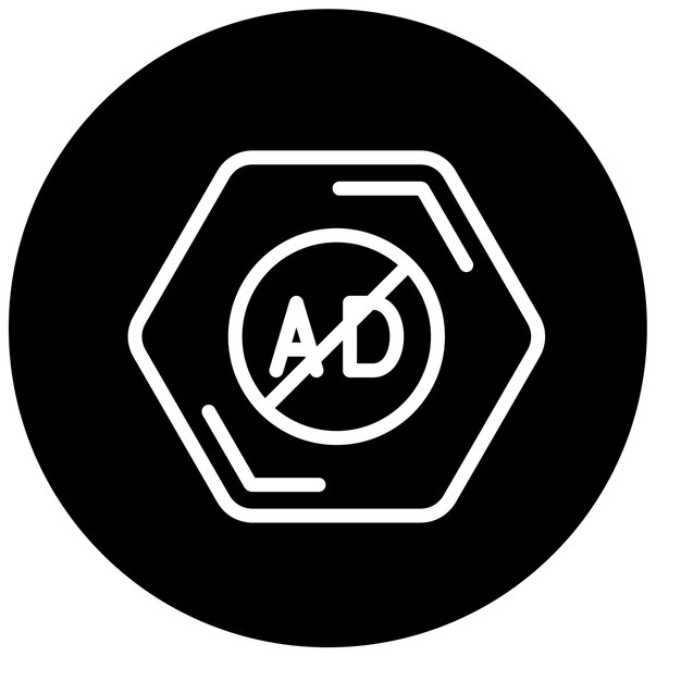 Vectorontwerp AD Blocker Icon Stijl