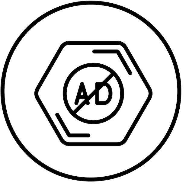 Vectorontwerp AD Blocker Icon Stijl