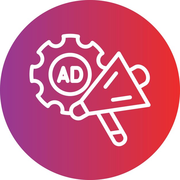 Vector vectorontwerp ad optimization icon style