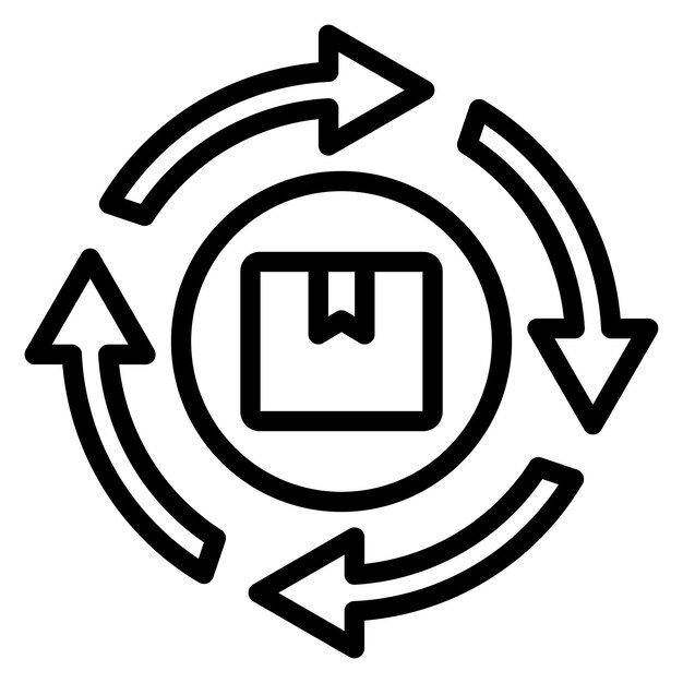 Vectorontwerp Agile Manufacturing Icon Style