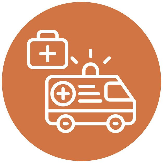 Vectorontwerp Ambulance Dispatch Icon Style