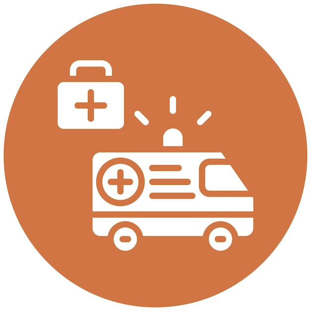 Vectorontwerp Ambulance Dispatch Icon Style