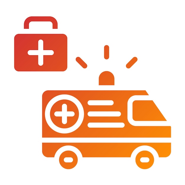 Vectorontwerp Ambulance Dispatch Icon Style