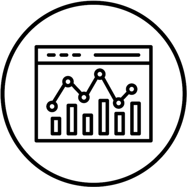 Vectorontwerp Analytics Icon Style