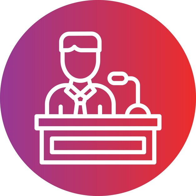 Vectorontwerp Assistent Minderheidsleider Icon Style