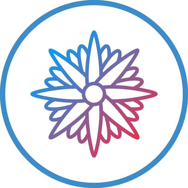 Vectorontwerp Aster Icon Style