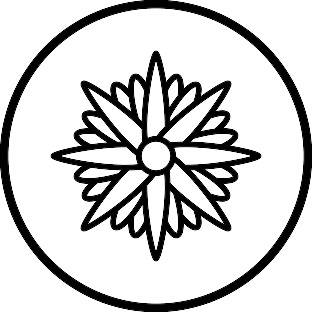 Vectorontwerp Aster Icon Style