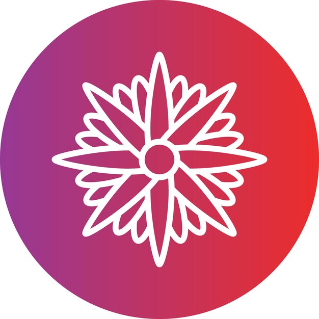 Vectorontwerp Aster Icon Style