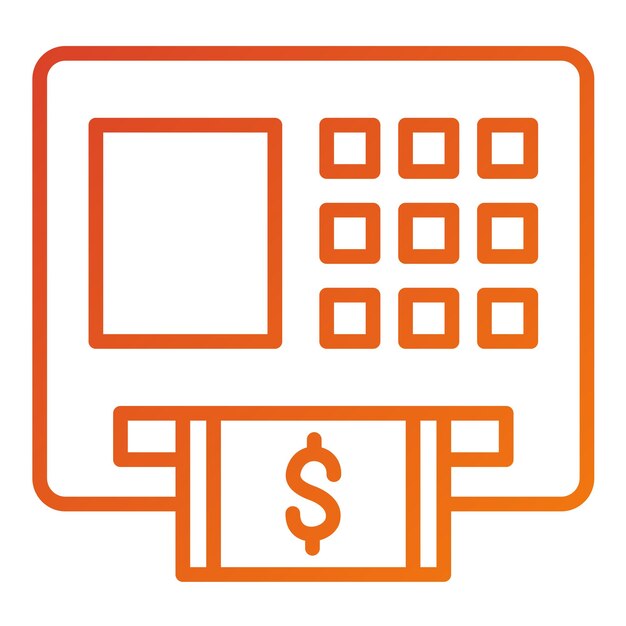 Vectorontwerp Atm Icon Style