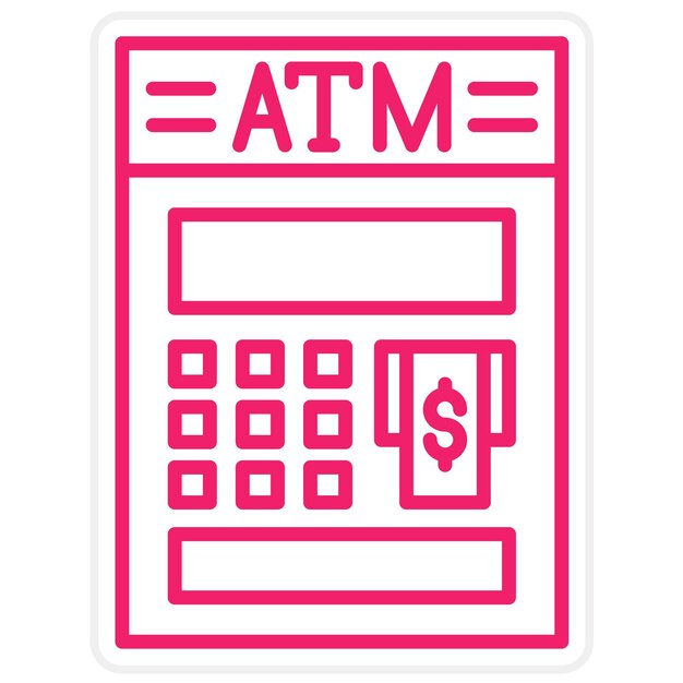 Vectorontwerp Atm Icon Style