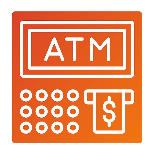 Vectorontwerp Atm Icon Style