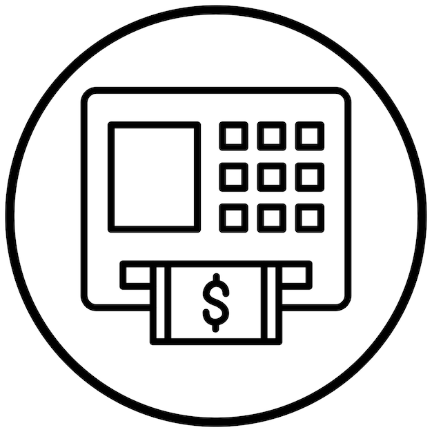 Vectorontwerp Atm Icon Style