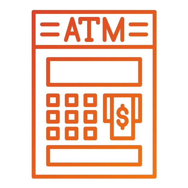 Vectorontwerp Atm Icon Style
