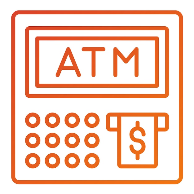 Vectorontwerp Atm Icon Style