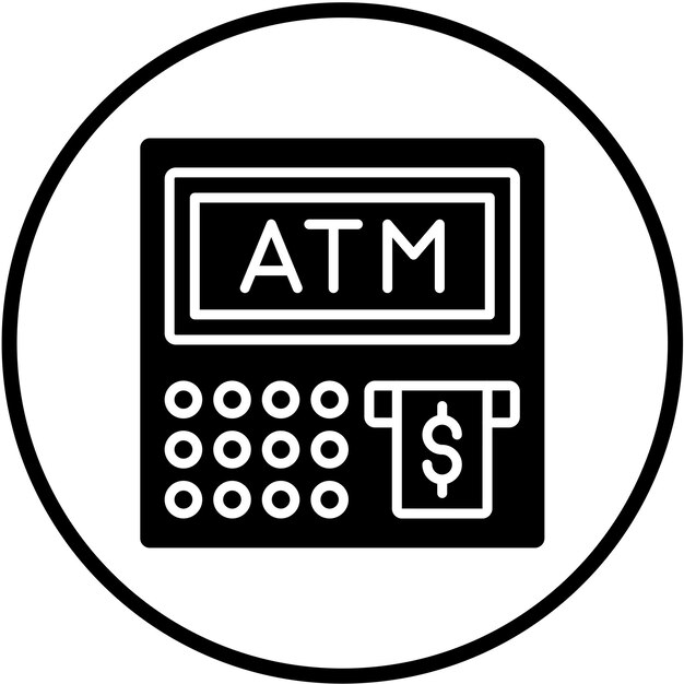 Vectorontwerp Atm Icon Style