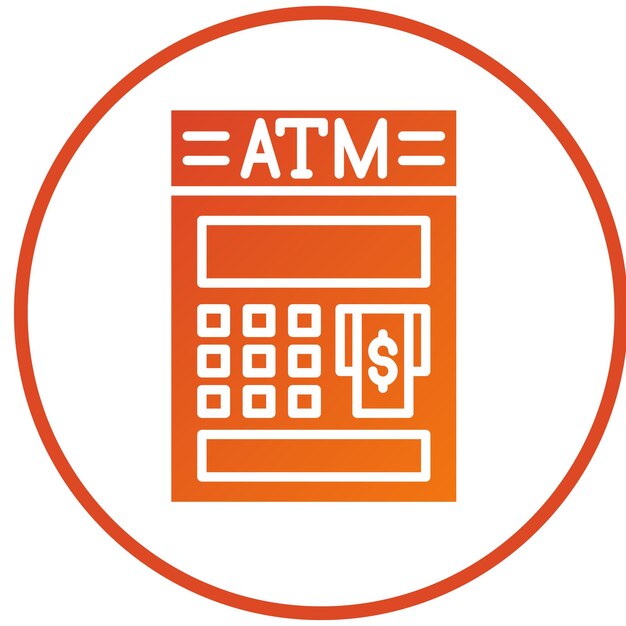 Vectorontwerp Atm Icon Style