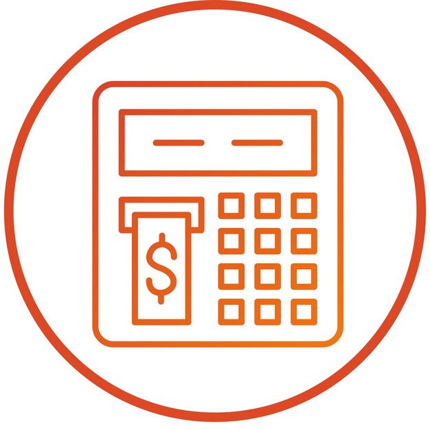 Vectorontwerp Atm Icon Style