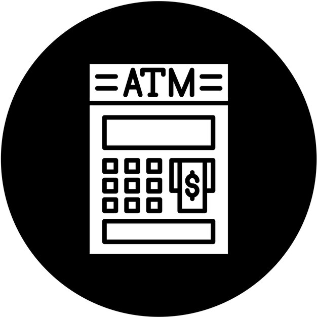 Vectorontwerp Atm Icon Style