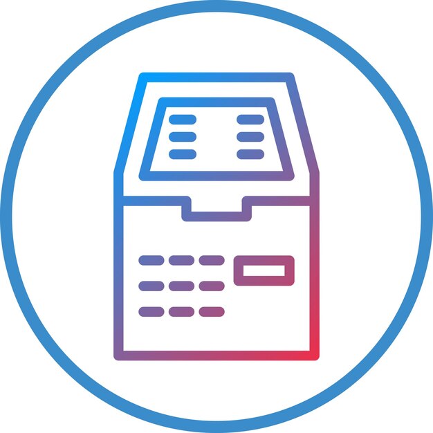 Vectorontwerp Atm Machine Icon Style