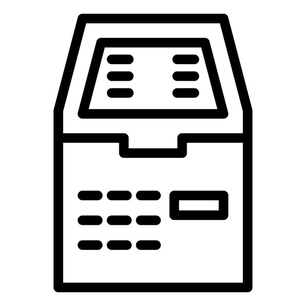 Vectorontwerp Atm Machine Icon Style