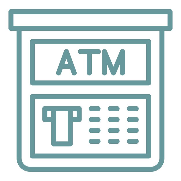 Vectorontwerp Atm Machine Icon Style