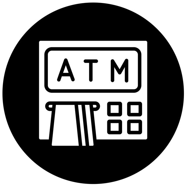 Vectorontwerp Atm Machine Icon Style