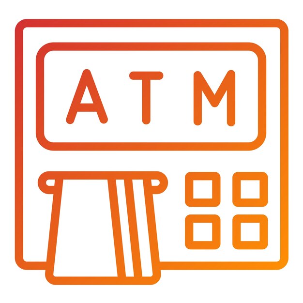 Vectorontwerp Atm Machine Icon Style