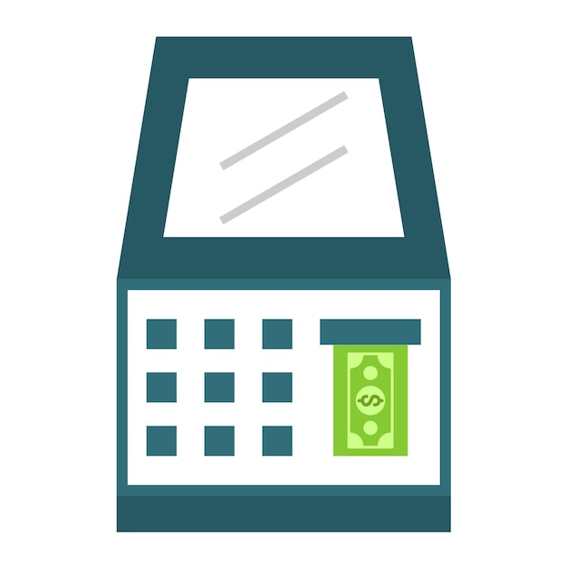 Vectorontwerp Atm Machine Icon Style