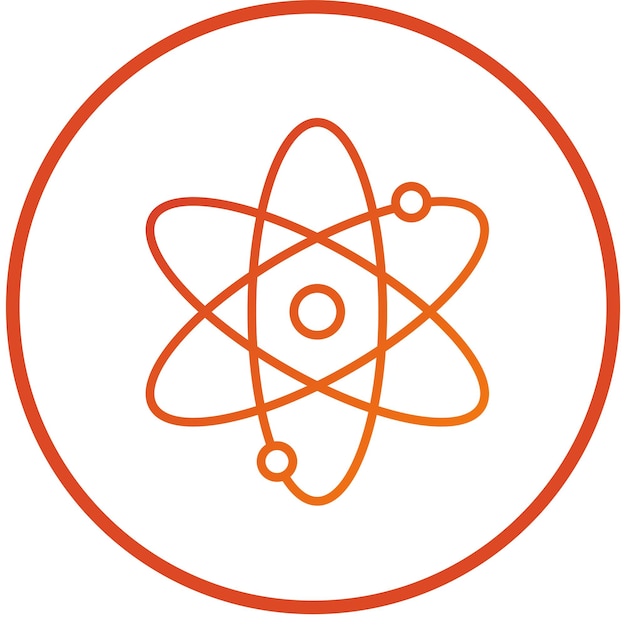 Vectorontwerp Atom Icon Style