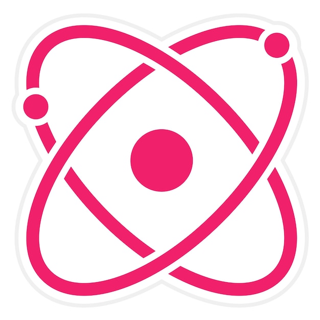 Vectorontwerp Atomen Icon Stijl