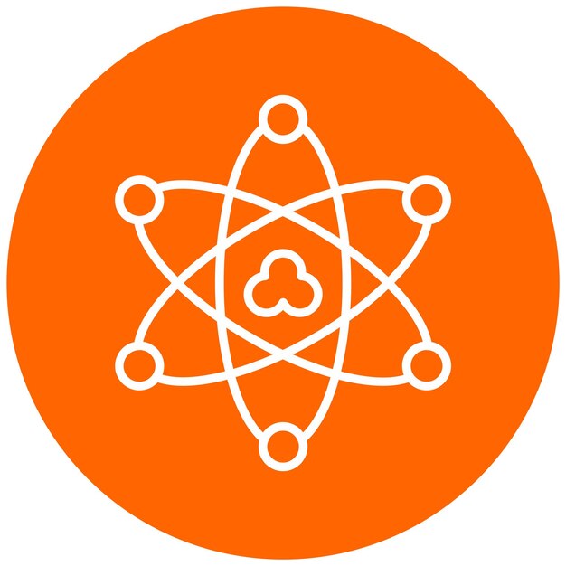 Vectorontwerp Atomic Energy Icon Style
