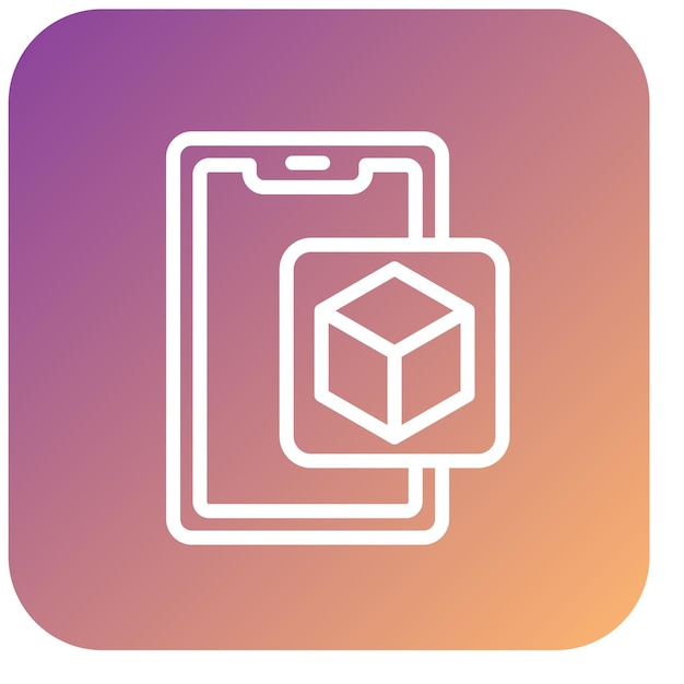 Vectorontwerp Augmented Reality Icon Style