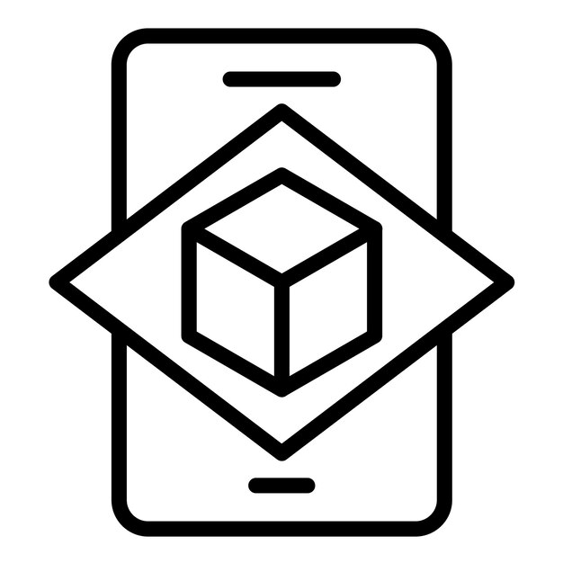 Vectorontwerp Augmented Reality Icon Style
