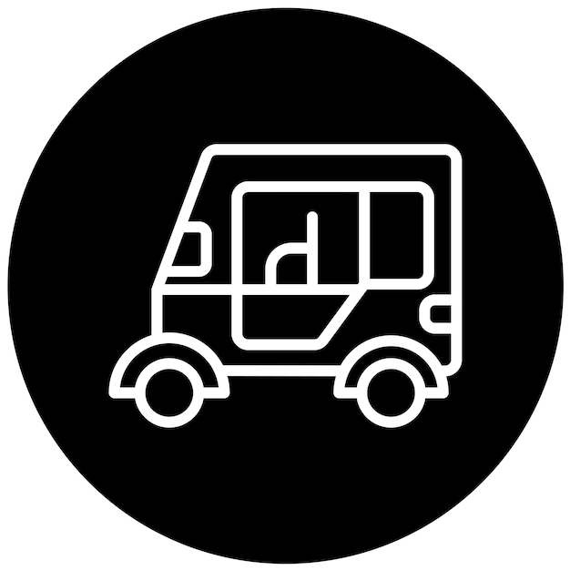 Vectorontwerp Auto Rickshaw Icon Style