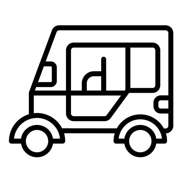Vectorontwerp Auto Rickshaw Icon Style