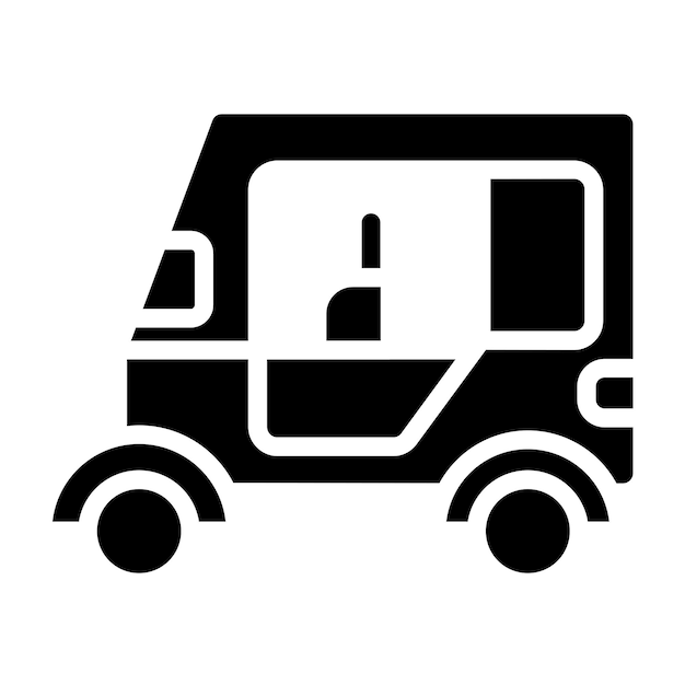 Vectorontwerp Auto Rickshaw Icon Style