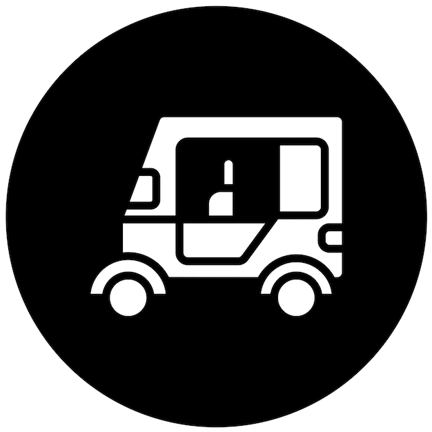 Vectorontwerp Auto Rickshaw Icon Style